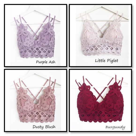 Anemone Little Piglet Boho Lace Stretchy Bralette - Picture 5 of 7